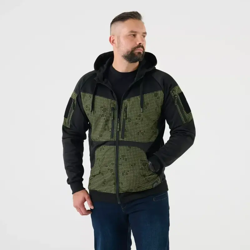 Толстовка Helikon-Tex ROGUE Hoodie (FullZip), Black / Desert Night Camo